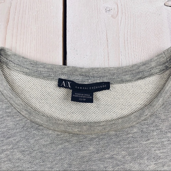 Armani Exchange | Grey Crew Neck Jumper w/ Zippers - Picture 3 of 4